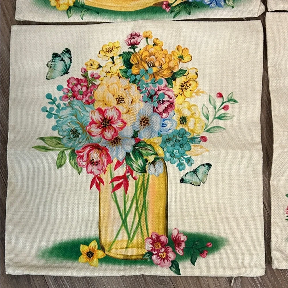 Floral Decorative Pillow Covers Set